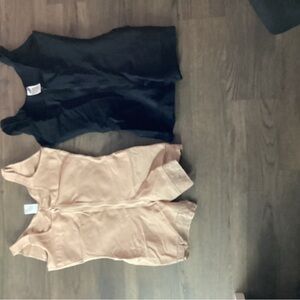 Chic Black and Cream Women's Bodysuits